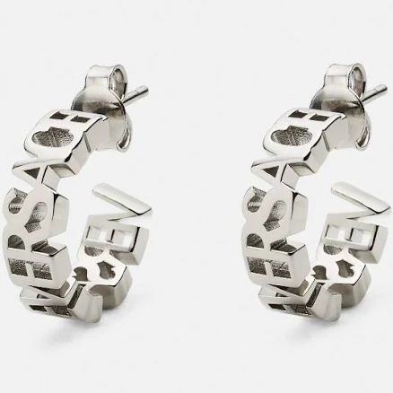 Versace Logo Hoop Earrings