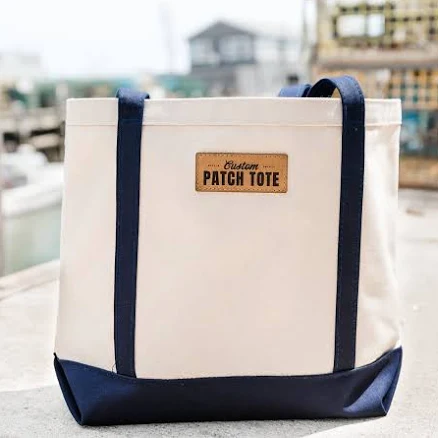 USA Leather Patch Tote Made in USA