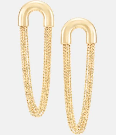 Anne Klein Women's Gold-Tone Metal Statement Chain Drop Earrings