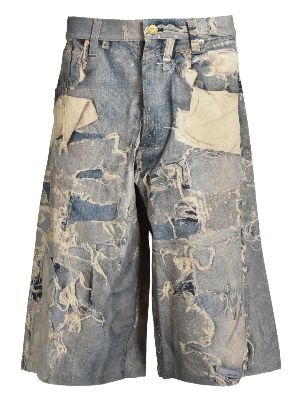 Trompe-l'oeil Print Shorts
