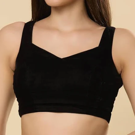 Ayla Velvet Sweetheart Neck Tie-Back Blouse