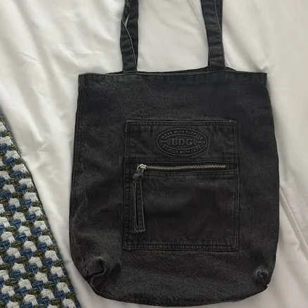 Urban Outfitters Men's Black Denim Tote Bag