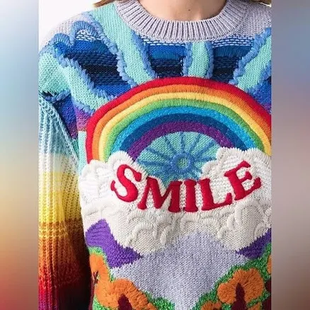 Stella Mccartney Kind Intarsia Wool And Cotton-blend Sweater 38 $1,295