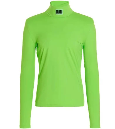 VTMNTS VTMNTS Barcode Patch Roll-Neck T-Shirt - Green - XL