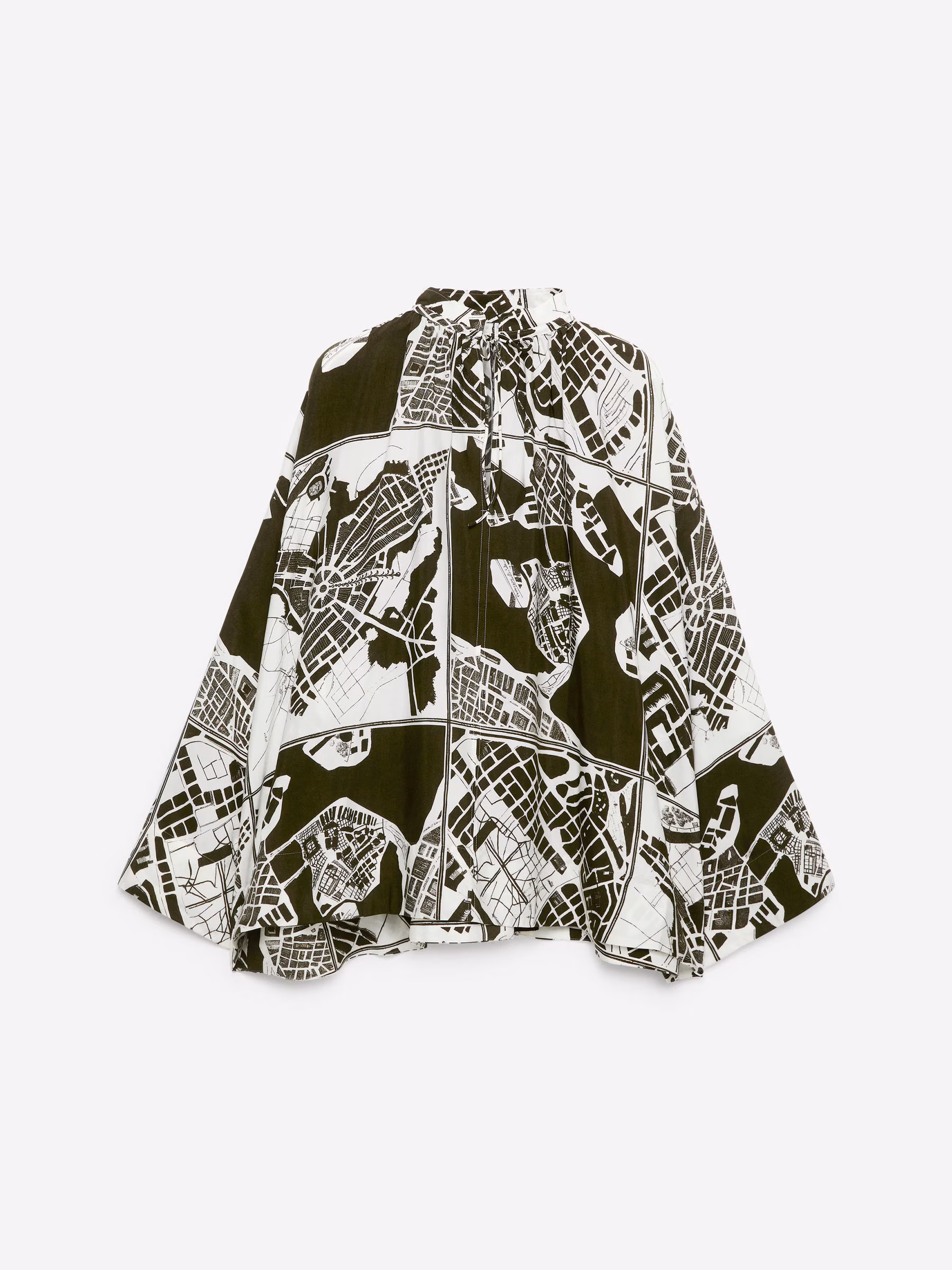 Stockholm Print Gathered Blouse
