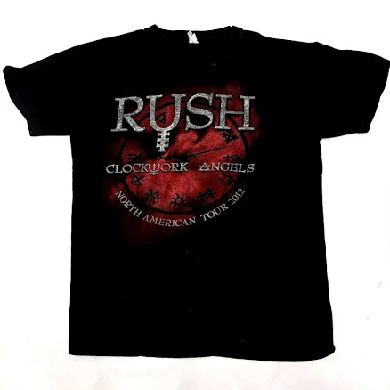 Rush Clockwork Angels 2012 North America Tour Shirt Medium M Black