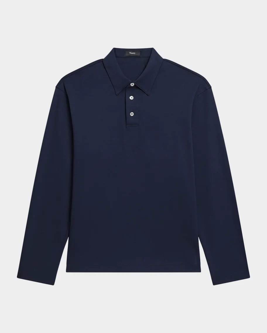 Line Long Sleeve Polo Knit