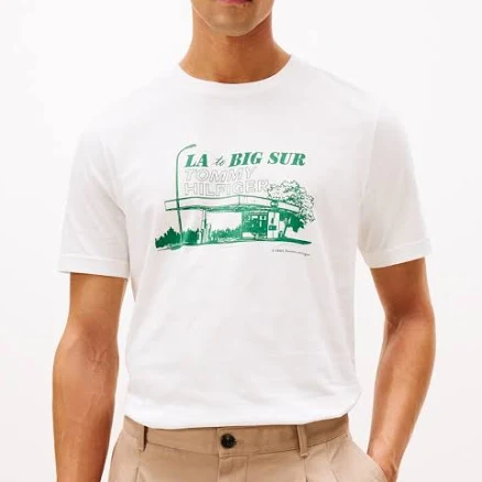Tommy Hilfiger Men's Retro Photo Print Graphic T-Shirt