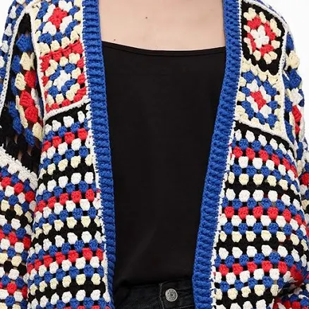 BIMBA Y LOLA Crochet Balloon Cardigan