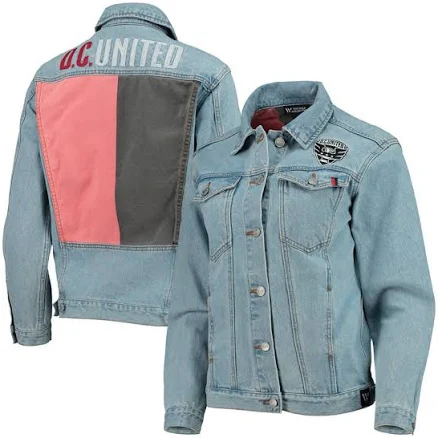 The Wild Collective Women's D.C. United Print Denim Button-Up Jacket