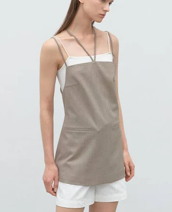 (BL-4330)LYNN BACK LESS RIBBON BLOUSE