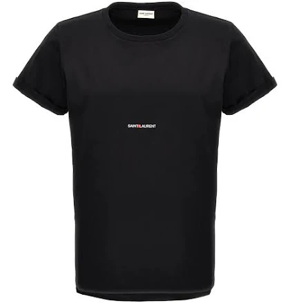 Saint Laurent Men's Logo-Print Cotton-Jersey T-shirt