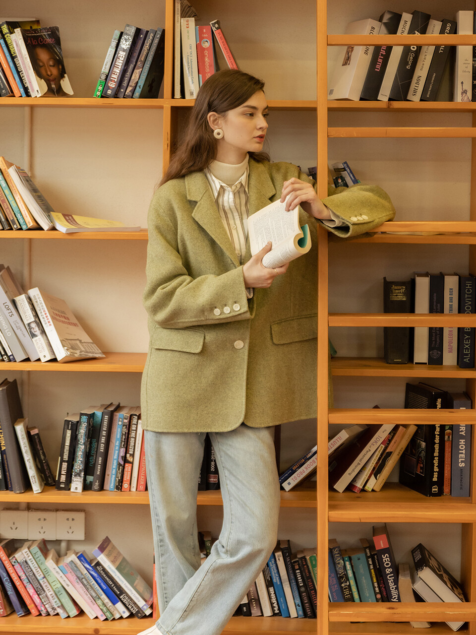 Erica Handmade Wool Jacket Green