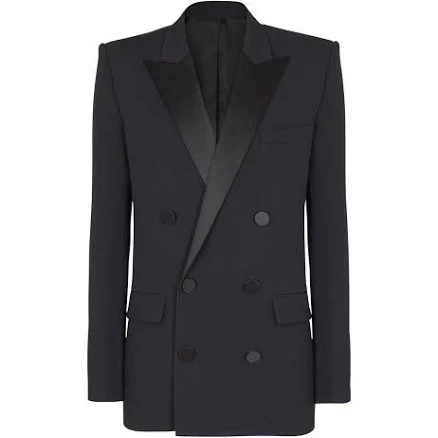 Balmain Men's Grain de poudre Blazer with satin lapels