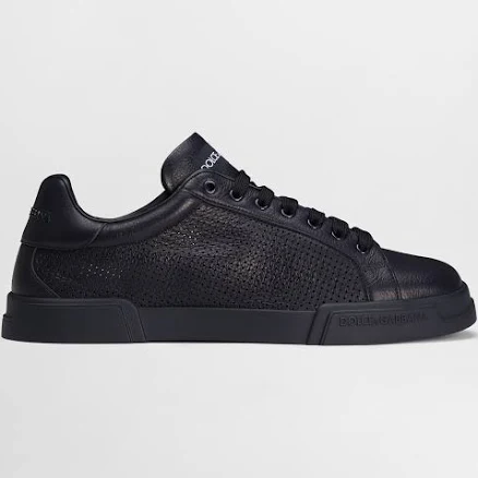 Dolce & Gabbana Portofino Light Strobel Sneakers In Calfskin Man