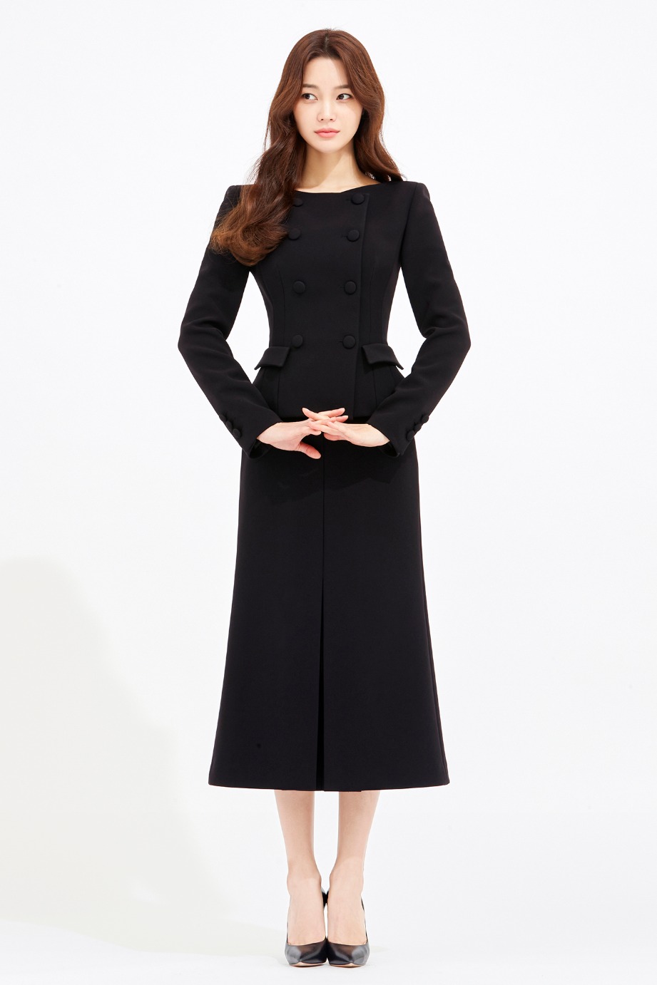Wool Silk A Line Pleats Skirt