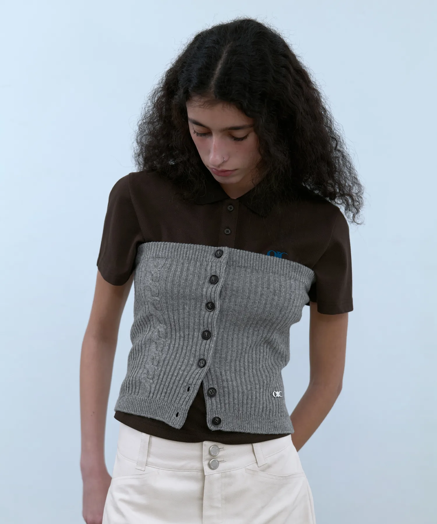 New Normal Knit Tube Top_Gray