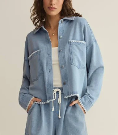 All Day Crop Whipstitch Jacket