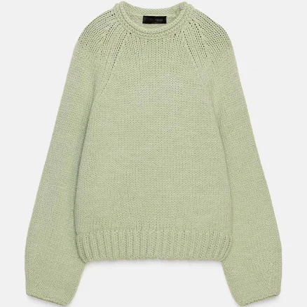Zara Women's Asymmetric Hem Knit Jumper