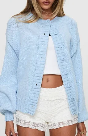 Princess Polly Women's Edern Blouson Cotton Blend Cardigan