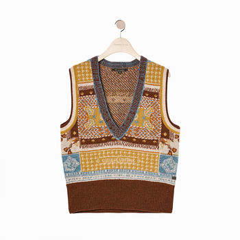 V Neck Jacquard Vest