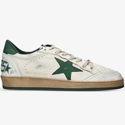 Golden Goose Men's Ball Star Star-Patch Leather Low-Top Sneakers