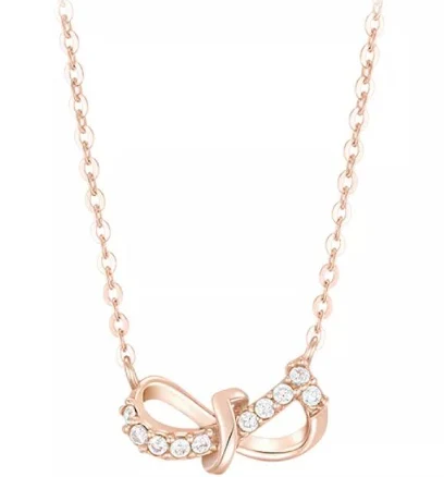 J.estina Eter 14k Necklace Jjernq3bs657r4420 14k Rose Gold Cubic