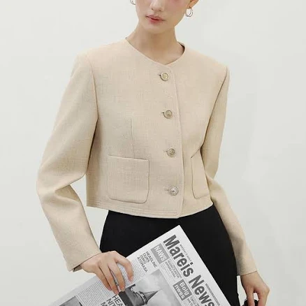 It MICHAA Round Neck Crop Jacket