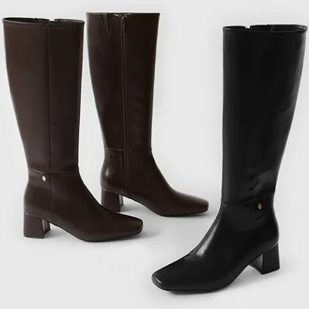 Elif Square Long Boots (5cm)