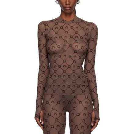 Marine Serre Moonogram Second Skin Turtleneck