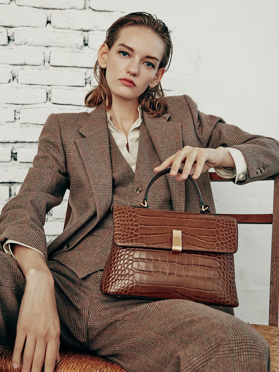 Margo Classic Satchel Bag_Ginger Brown