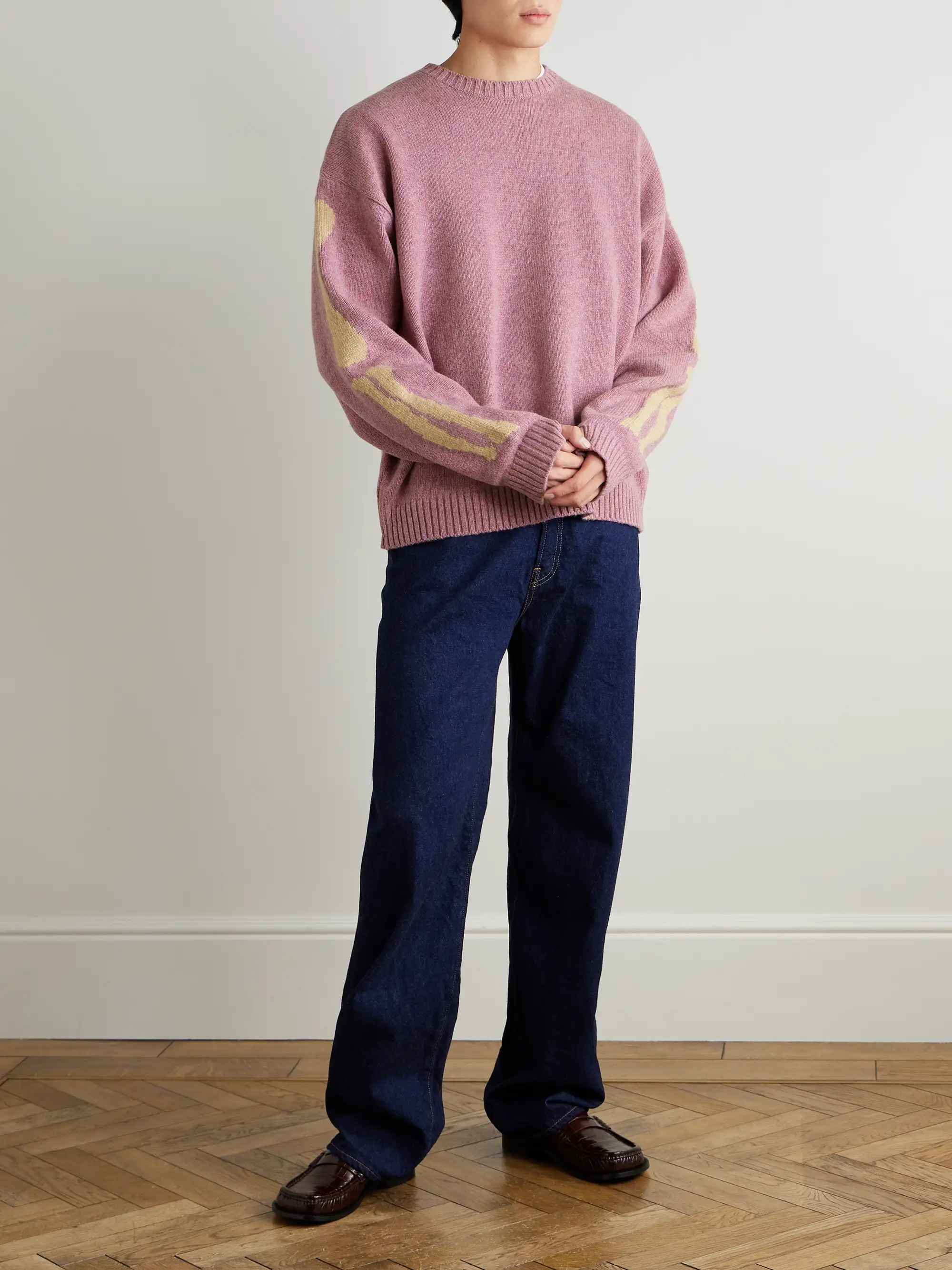 Oversized Intarsia Wool Sweater