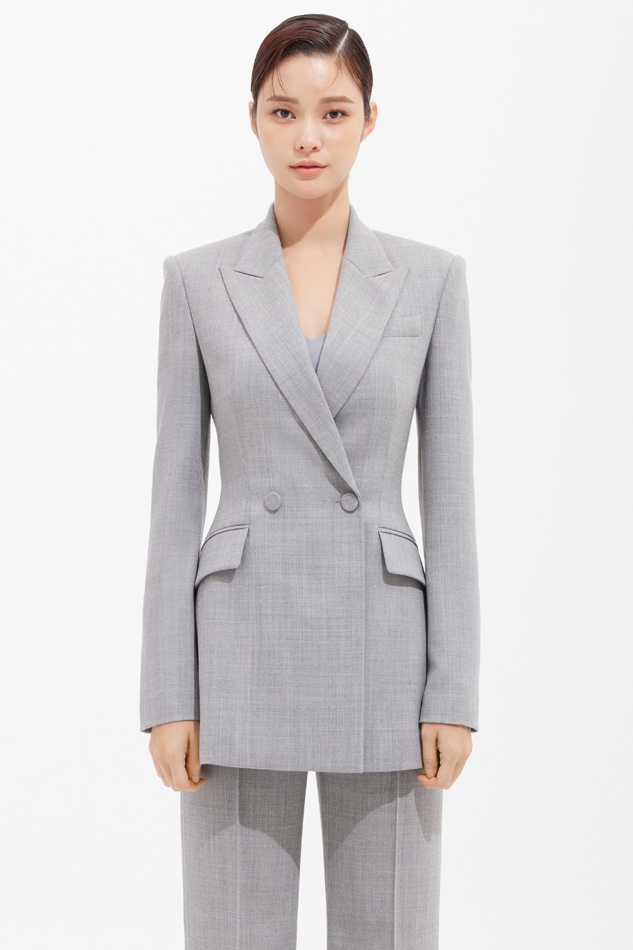 WOOL DOUBLE TAILORED SLIM LINE JACKET