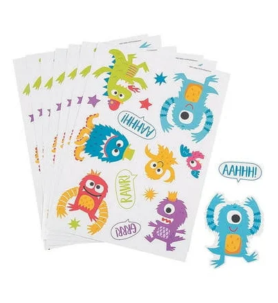 Fun Express Cute Monster Sticker Sheets