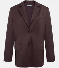 Asymmetric single-breasted jacket