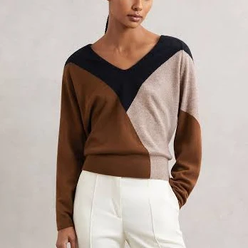 Reiss Women's June V-Neck Wool-Blend Jumper