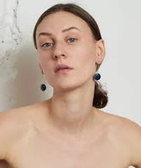 Silver Lapis Lazuli Coin Earrings
