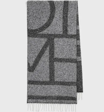TOTEME Monogram Jacquard Alpaca Scarf