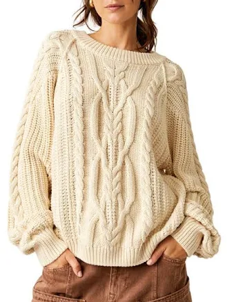 Free People Women's Frankie Cable Sweater
