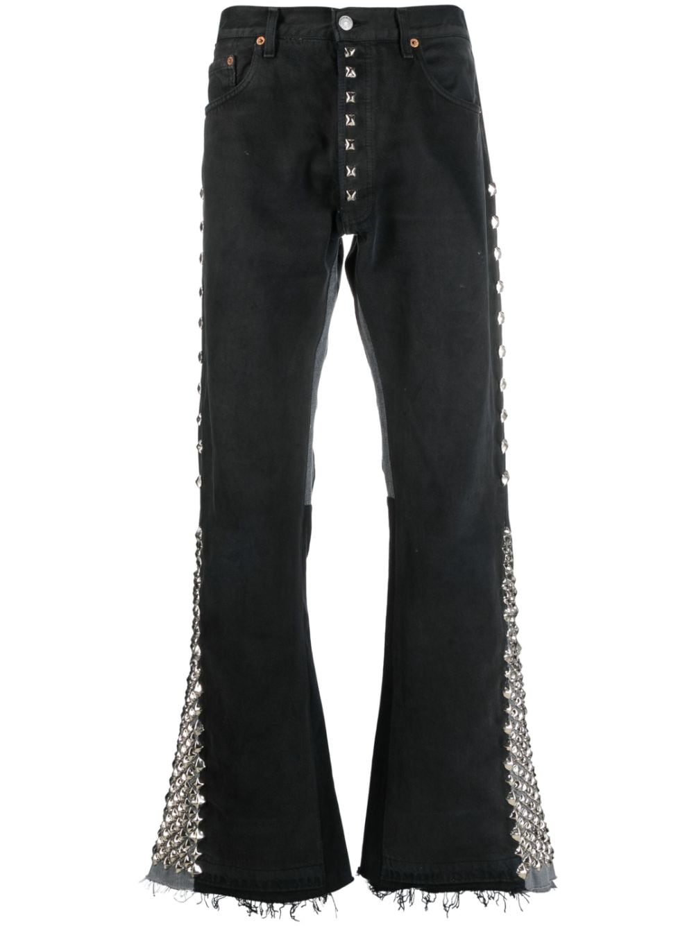Logo-patch Spike-stud Jeans