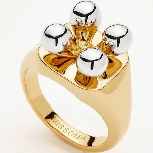 Missoma Kinetic Atom Spinning Signet Ring