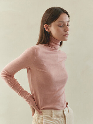 Wool Turtleneck Top