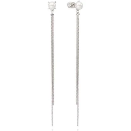 "Rita Monica Nuovo Heart Pearl Drop Earrings" by W Concept