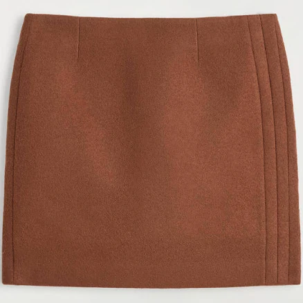 COS Women's Topstitched Wool Mini Skirt