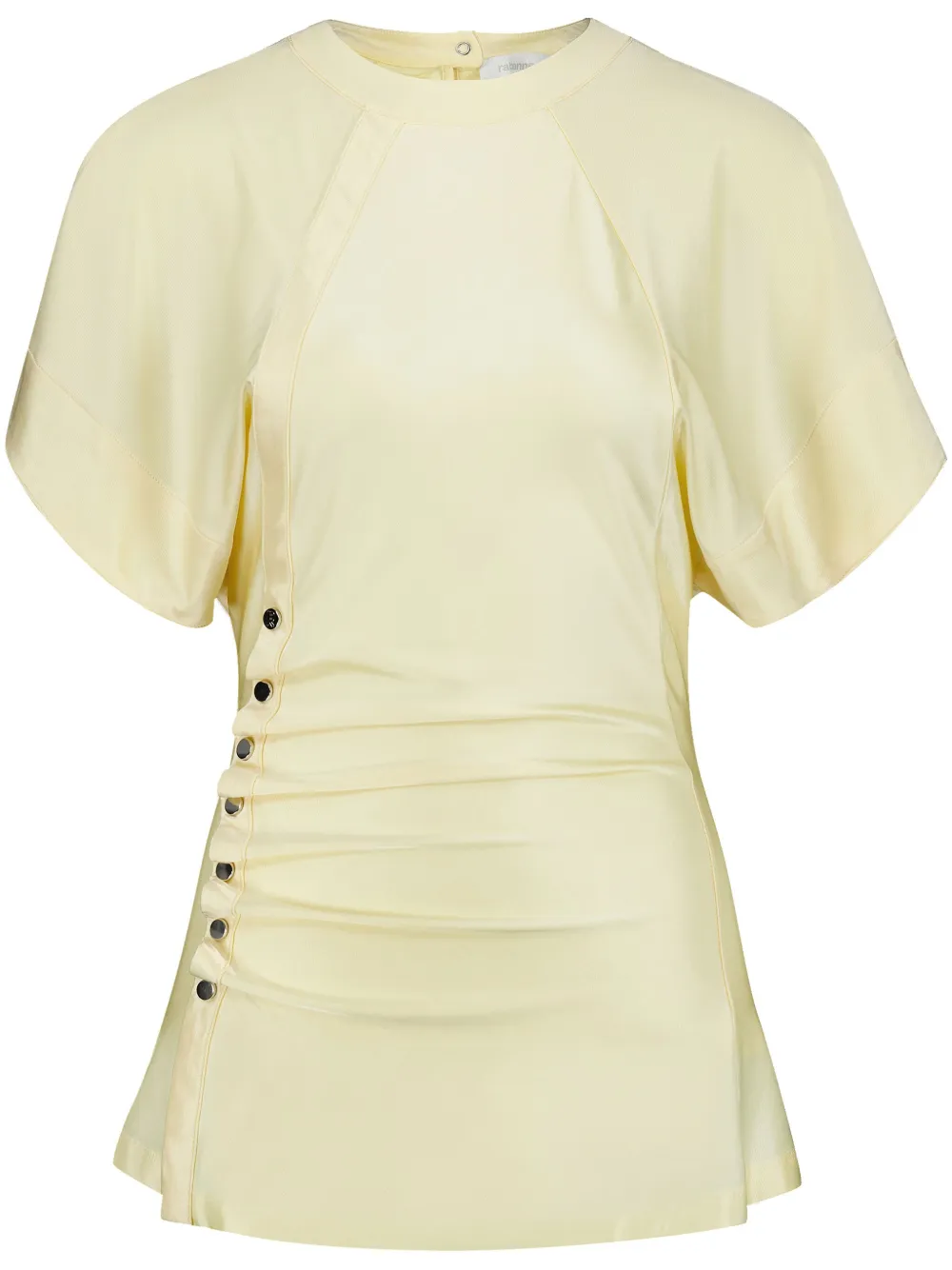 Draped Button Blouse