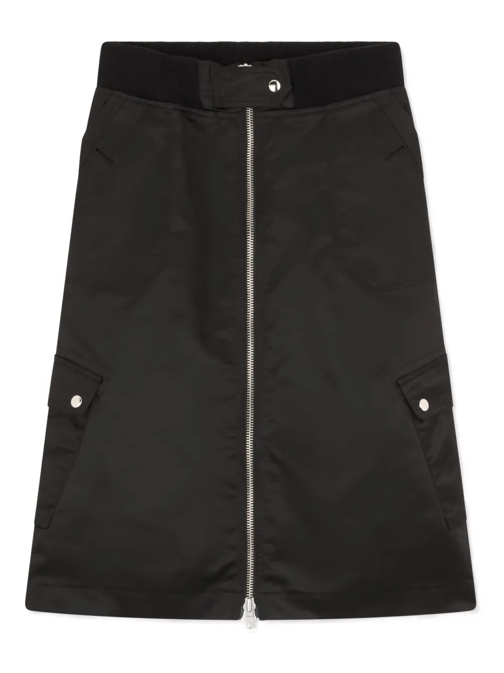Faux-fur Panneled Belted Skirt