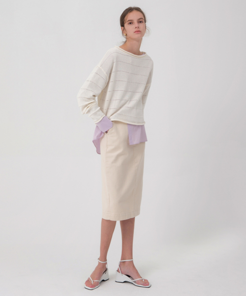 Punching Knit Ivory