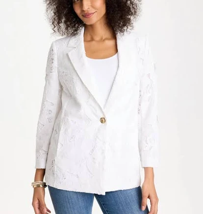 Chico's Women's Classic Lace Blazer Jacket
