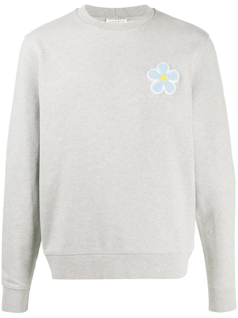 Floral-embroidered Jumper