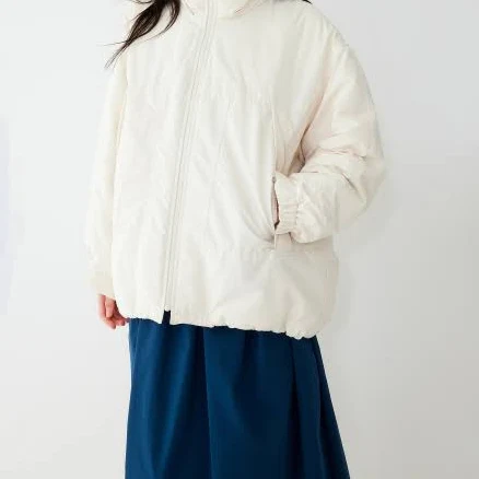 STUDIO TOMBOY Hooded Short Down Jumper_Cream 9175414981